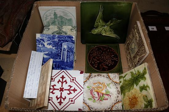 Collection of Minton & other tiles